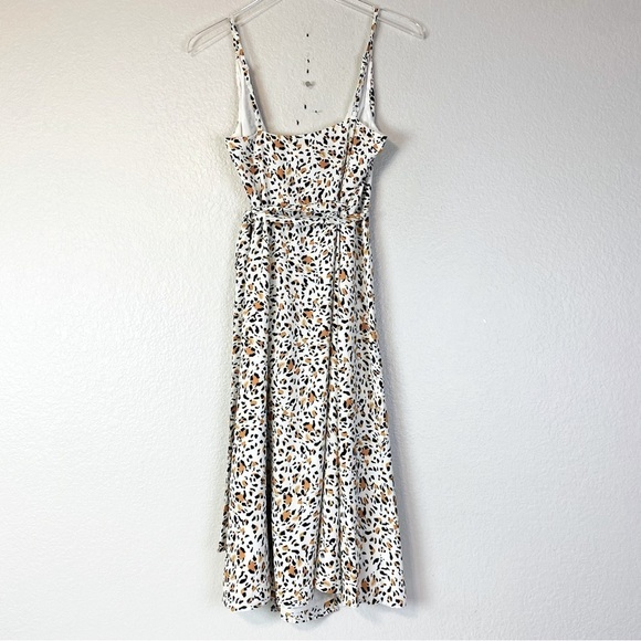 Wayf Leopard Print Rosie Slit Front Wrap Dress Size S - Picture 4 of 7